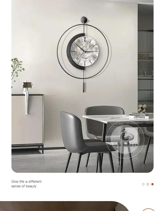 Home Minimalist Wall Clocks Decor Modern Gold Black Wall Clock Big Size Silent Reloj De Pared Para Sala Decoration Living Room Now and Later