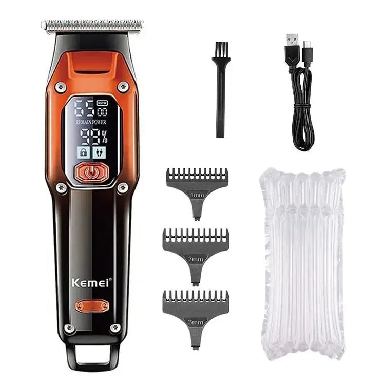 Kemei Hair Trimmer Hair Clipper Professional Barber Trimmer Electric Shaver Hair Cutting Machine Rechargeable Trimmer Men KM-658 Now and Later