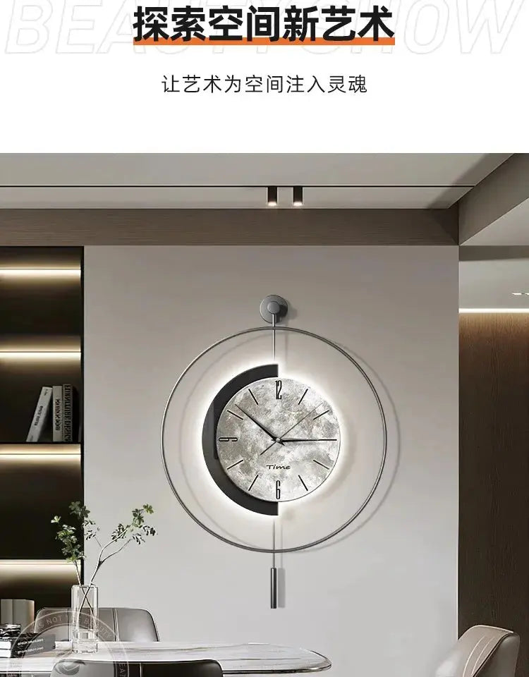 Home Minimalist Wall Clocks Decor Modern Gold Black Wall Clock Big Size Silent Reloj De Pared Para Sala Decoration Living Room Now and Later