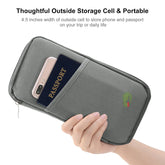 1Pc Travel Passport Wallet 12Cells Ticket ID Credit Card Holder Water Repellent Documents Phone Organizer Zipper Case Business Trip Daily Use Now and Later