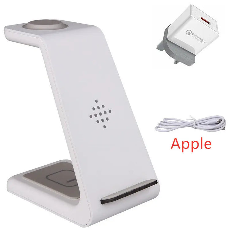 3 In 1 Fast Charging Station Wireless Charger Stand Wireless Quick Charge Dock For Phone Holder Now and Later