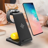 3 In 1 Fast Charging Station Wireless Charger Stand Wireless Quick Charge Dock For Phone Holder Now and Later