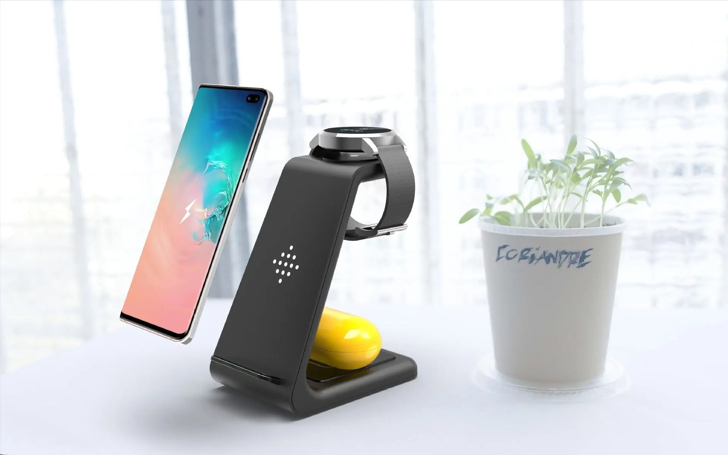 3 In 1 Fast Charging Station Wireless Charger Stand Wireless Quick Charge Dock For Phone Holder Now and Later