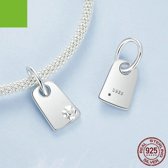 925 Silver Simple Brand Engraved DIY Pendant Honey Lane