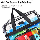 1Pc Clear Crossbody Bag Stadium Approved Clear Transparent Shoulder Bag See Through Zip Pouch Tote Bag Handbag With 11LBS Load Now and Later