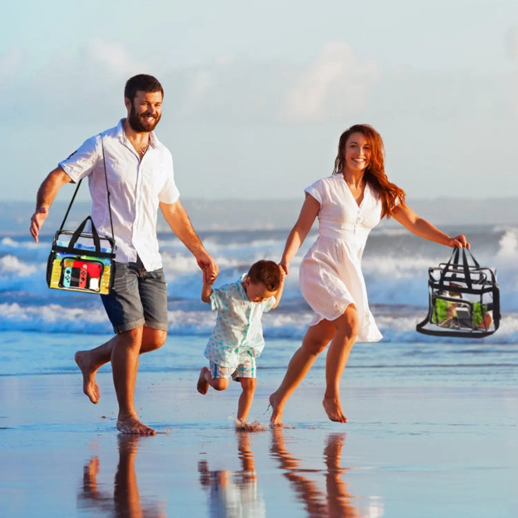 1Pc Clear Crossbody Bag Stadium Approved Clear Transparent Shoulder Bag See Through Zip Pouch Tote Bag Handbag With 11LBS Load Now and Later