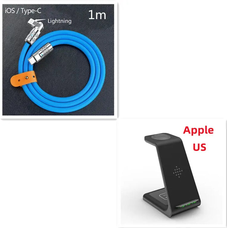 3 In 1 Fast Charging Station Wireless Charger Stand Wireless Quick Charge Dock For Phone Holder Now and Later