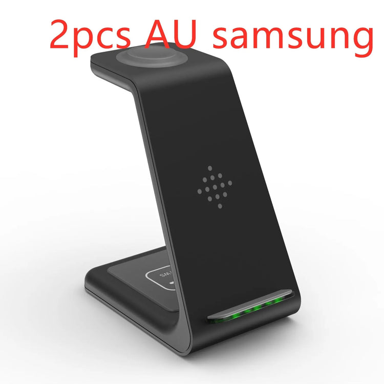 3 In 1 Fast Charging Station Wireless Charger Stand Wireless Quick Charge Dock For Phone Holder Now and Later