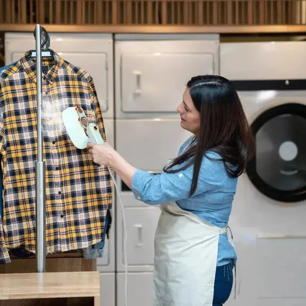 1200W Foldable Handheld Clothes Iron Steamer With Wet Dry Ironing Mode Portable Garment Steamer Travel Clothing Wrinkles Remover With Temperature Display Now and Later