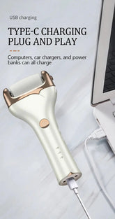 Electric foot trimmer is used to remove dead skin repair feet and remove calluses on the feet 2 grinding heads Now and Later