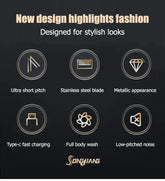 Electric Hair Cutting Machine Vintage T9 Clipper Hair Rechargeable Man Shaver Trimmer For Men&