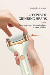 Electric foot trimmer is used to remove dead skin repair feet and remove calluses on the feet 2 grinding heads Now and Later