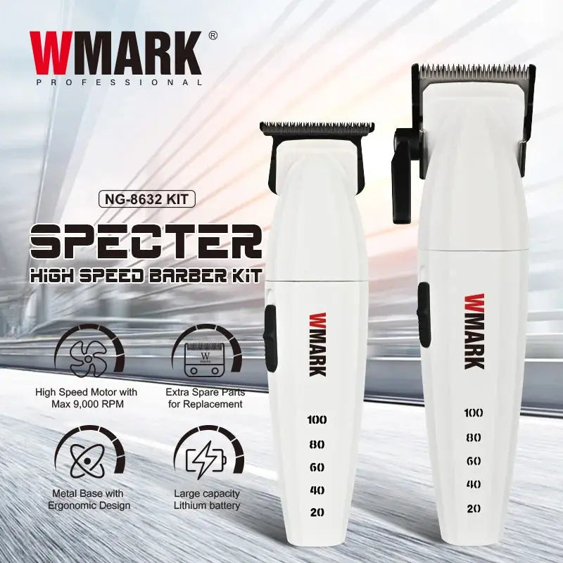 New ELETRIC HAIR TRIMMER,WMARK NG-8632KIT Professional Hair Cutter Kit for Men  DLC POWDER METALLLURGY BLADE Now and Later