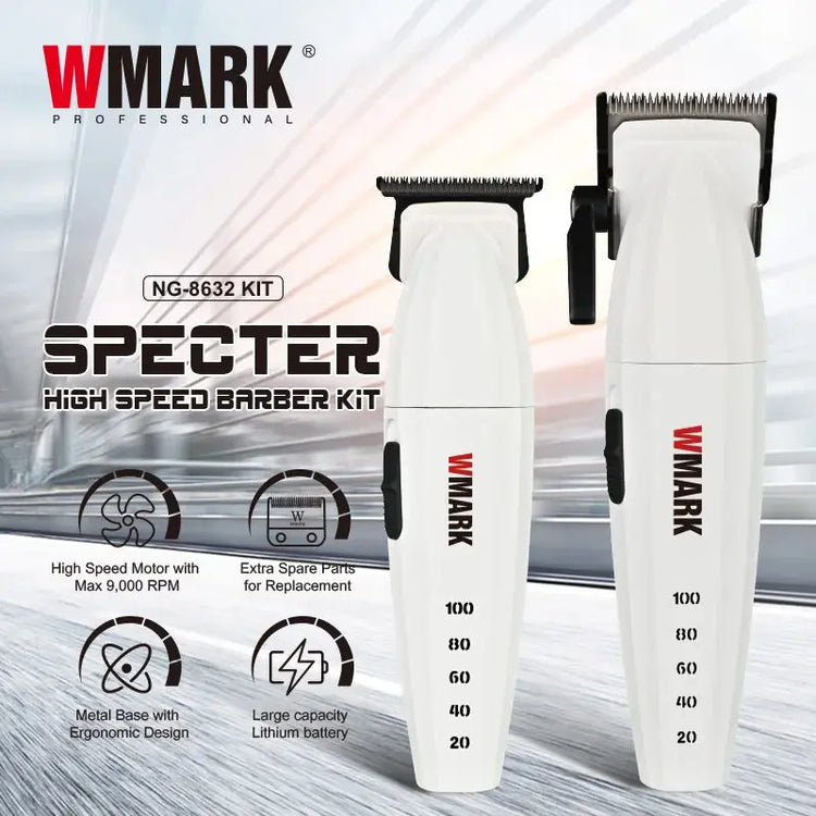 New ELETRIC HAIR TRIMMER,WMARK NG-8632KIT Professional Hair Cutter Kit for Men  DLC POWDER METALLLURGY BLADE Now and Later