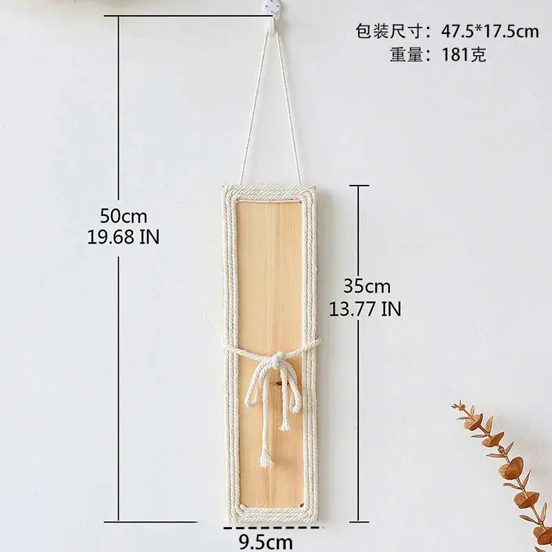 Bohemian with Hand Ceremony Woven Rope Wood Wall Decoration Simple Home Living Room Homestayings Kawaii Room Decor Now and Later