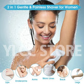 Electric Razors for Women 2 In 1 Bikini Trimmer Face Shavers Hair Removal for Underarms Legs Ladies Body Trimmer IPX7 Waterproof Now and Later