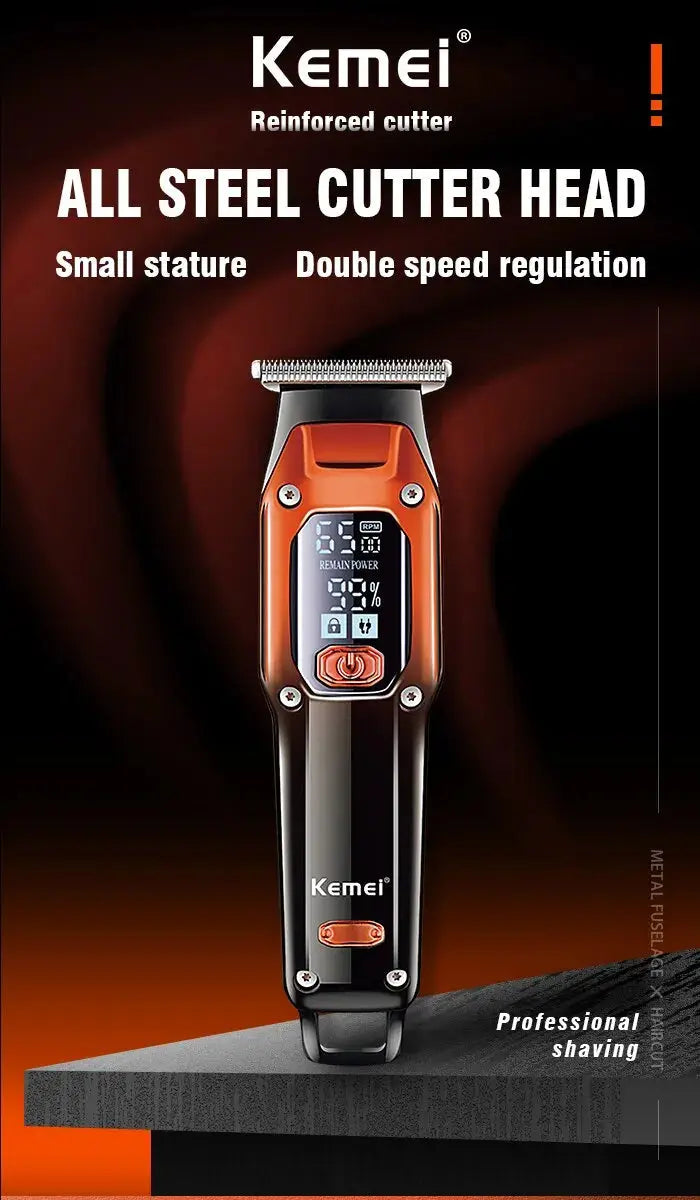Kemei Hair Trimmer Hair Clipper Professional Barber Trimmer Electric Shaver Hair Cutting Machine Rechargeable Trimmer Men KM-658 Now and Later