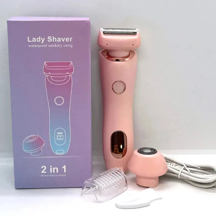 Electric Razors for Women 2 In 1 Bikini Trimmer Face Shavers Hair Removal for Underarms Legs Ladies Body Trimmer IPX7 Waterproof Now and Later