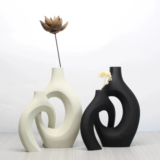 A Set of Bohemian Style Art Vases, Home Decoration Vases, Perfect Choice for Home and Office Decoration, Suitable for Living Room, Bedroom and Wedding Center Furnishings Now and Later