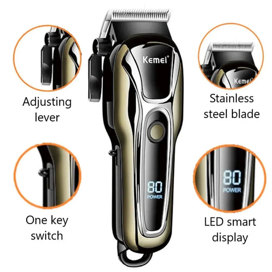 Kemei Electric Hair Trimmer for Men Electric Shaver Professional Men&