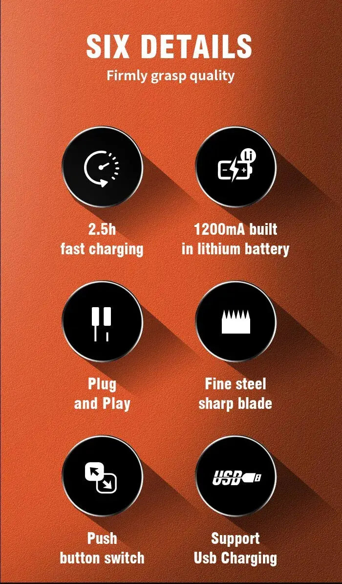 Kemei Hair Trimmer Hair Clipper Professional Barber Trimmer Electric Shaver Hair Cutting Machine Rechargeable Trimmer Men KM-658 Now and Later