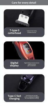 Electric Hair Trimmer Shaver Home Trimmers for Men Hair Clipper Professional Rechargeable Shavers Barber Hair Cutting Machine Now and Later