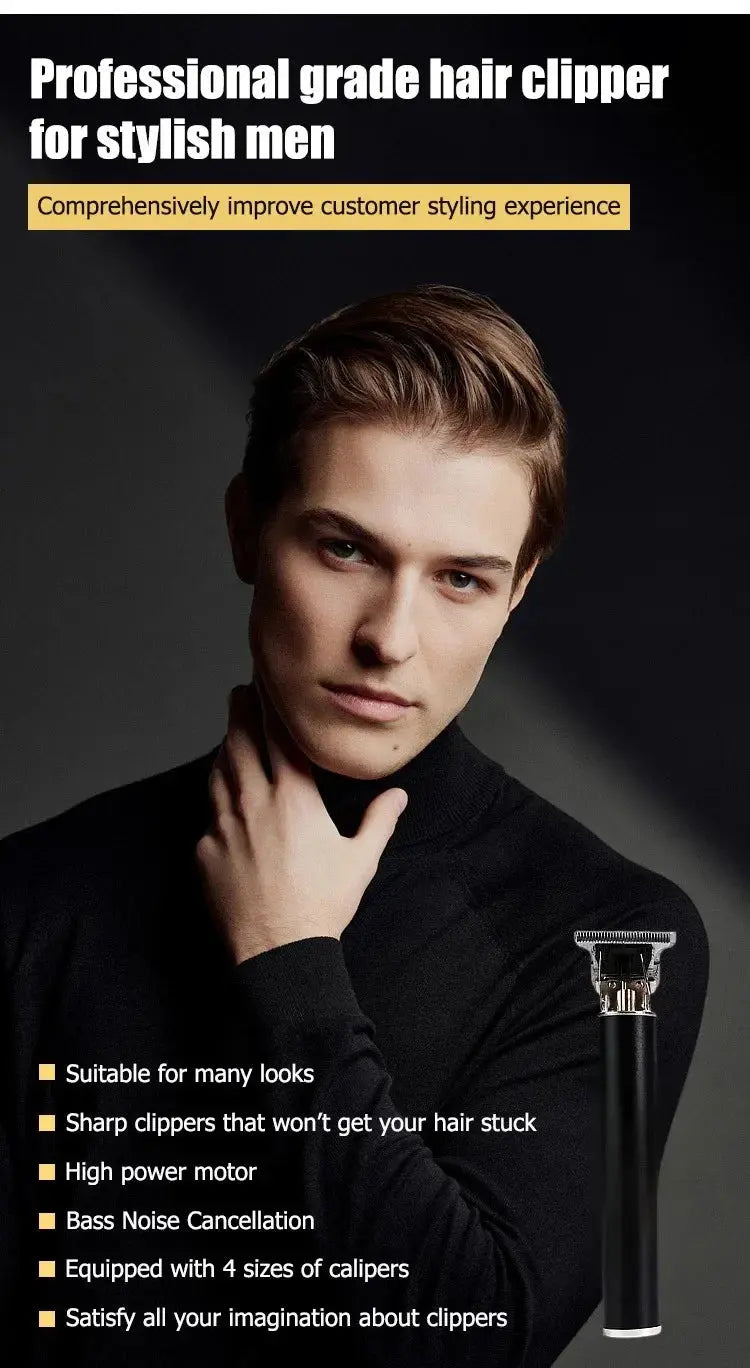 Electric Hair Cutting Machine Vintage T9 Clipper Hair Rechargeable Man Shaver Trimmer For Men&