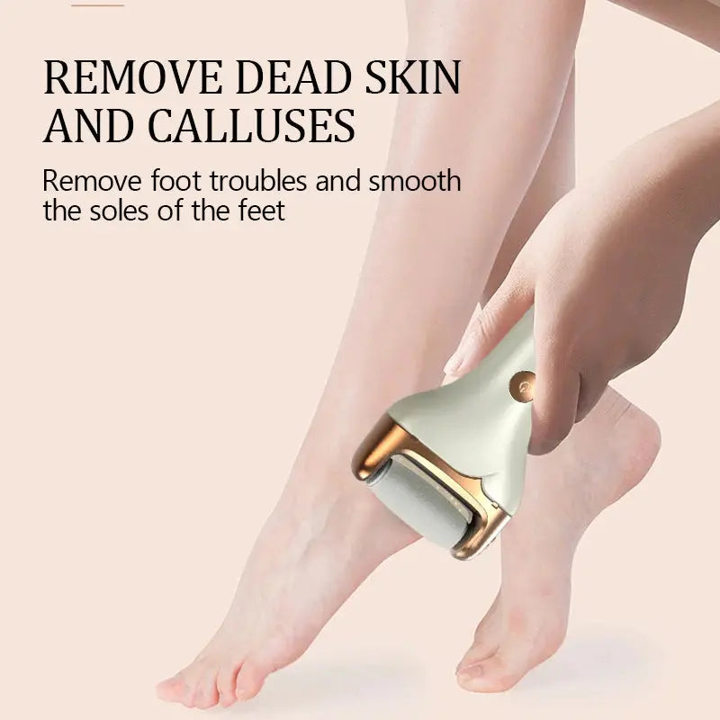 Electric foot trimmer is used to remove dead skin repair feet and remove calluses on the feet 2 grinding heads Now and Later
