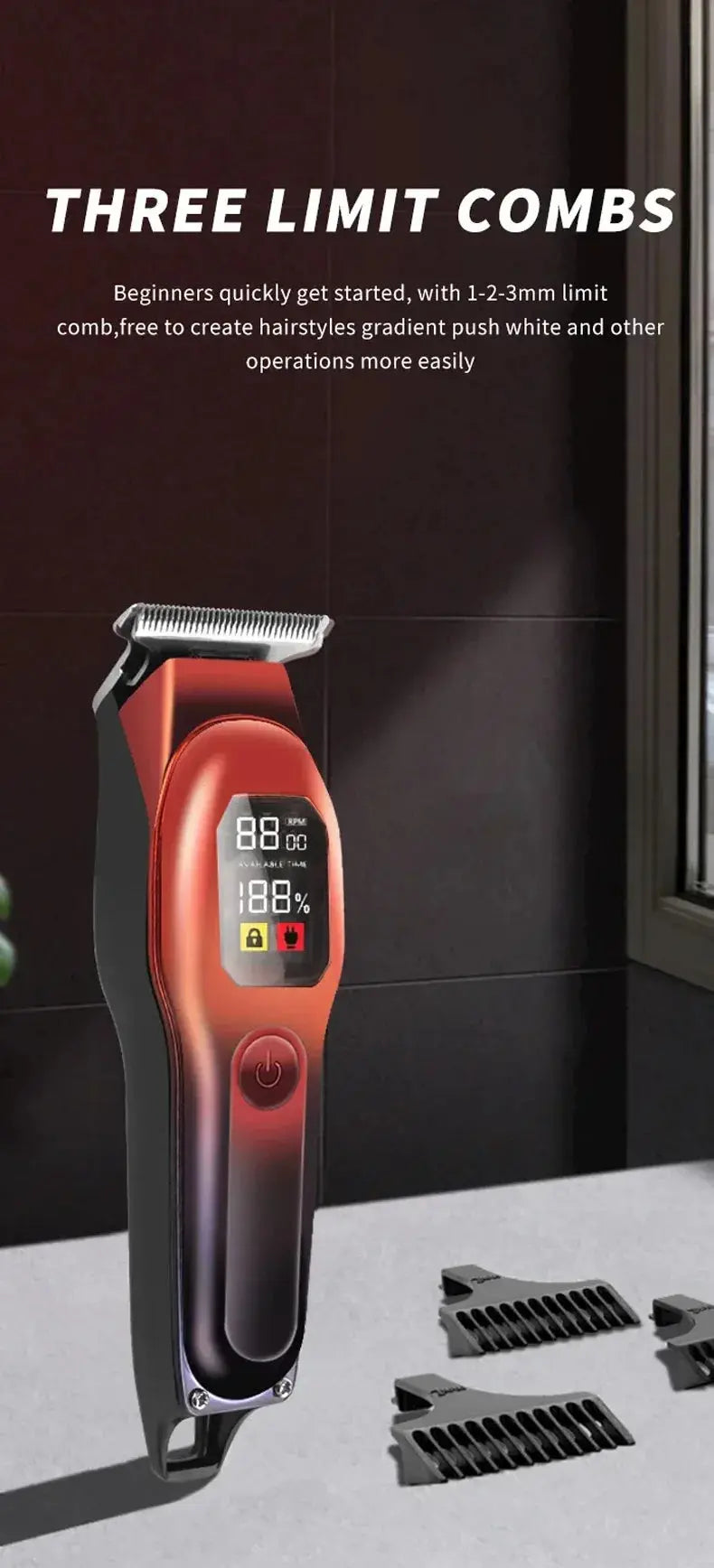 Electric Hair Trimmer Shaver Home Trimmers for Men Hair Clipper Professional Rechargeable Shavers Barber Hair Cutting Machine Now and Later