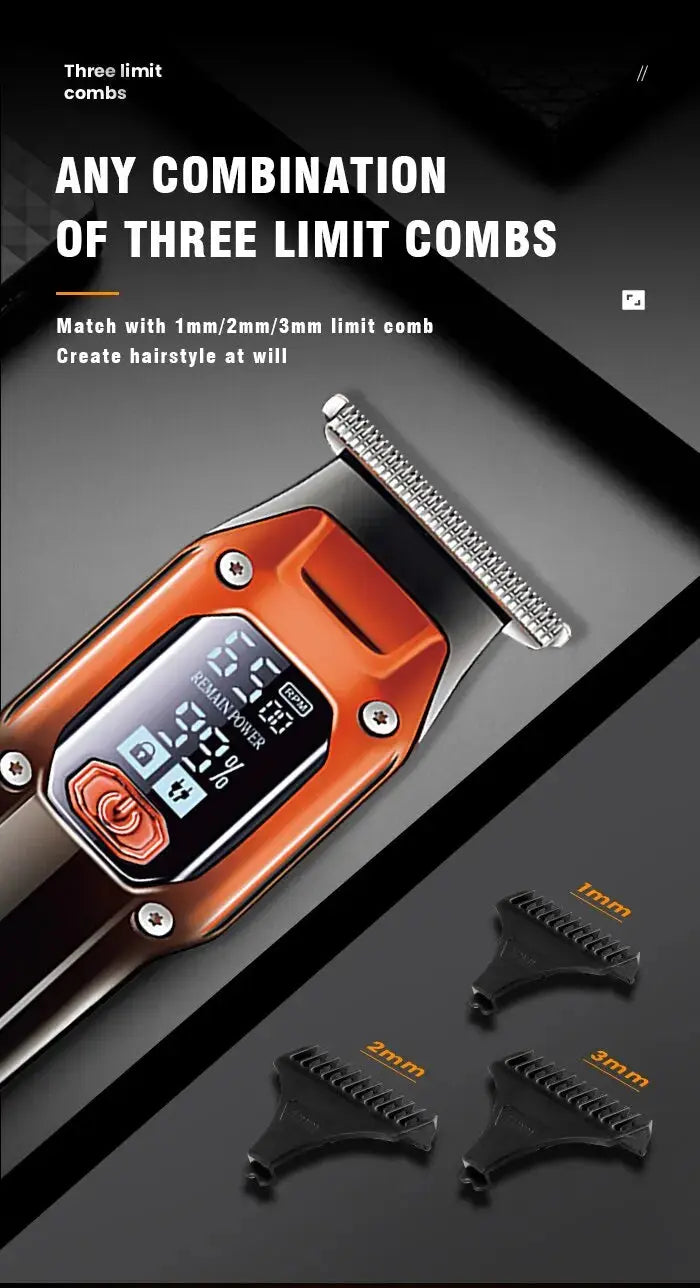 Kemei Hair Trimmer Hair Clipper Professional Barber Trimmer Electric Shaver Hair Cutting Machine Rechargeable Trimmer Men KM-658 Now and Later