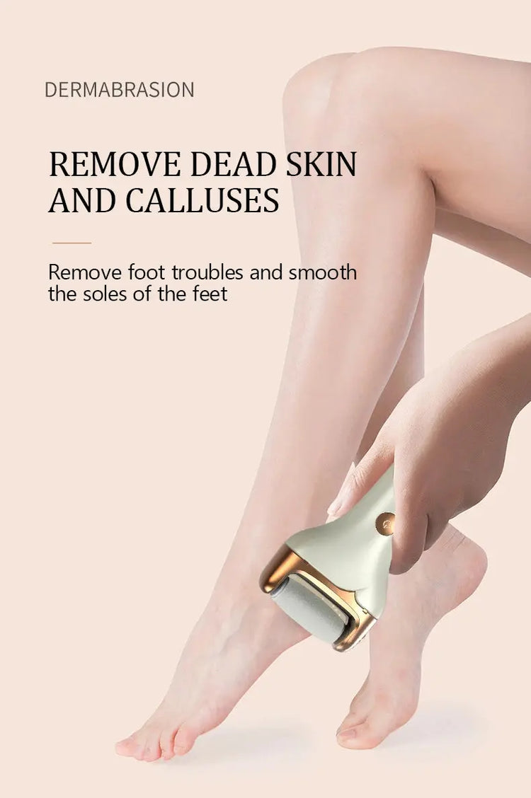 Electric foot trimmer is used to remove dead skin repair feet and remove calluses on the feet 2 grinding heads Now and Later