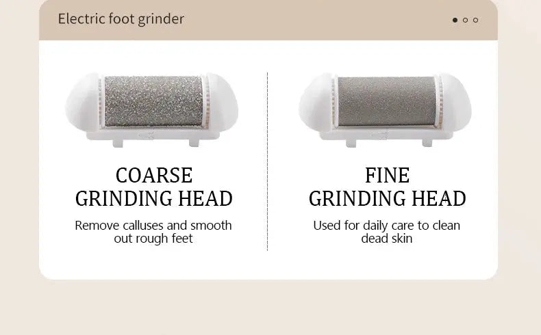 Electric foot trimmer is used to remove dead skin repair feet and remove calluses on the feet 2 grinding heads Now and Later