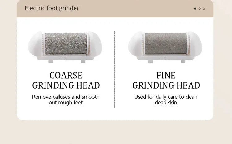Electric foot trimmer is used to remove dead skin repair feet and remove calluses on the feet 2 grinding heads Now and Later