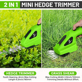 2 In 1 Cordless Electric Hedge Trimmer Rechargeable Handheld Household Lawn Shrub Weeding Pruning Mower Garden Tools Now and Later