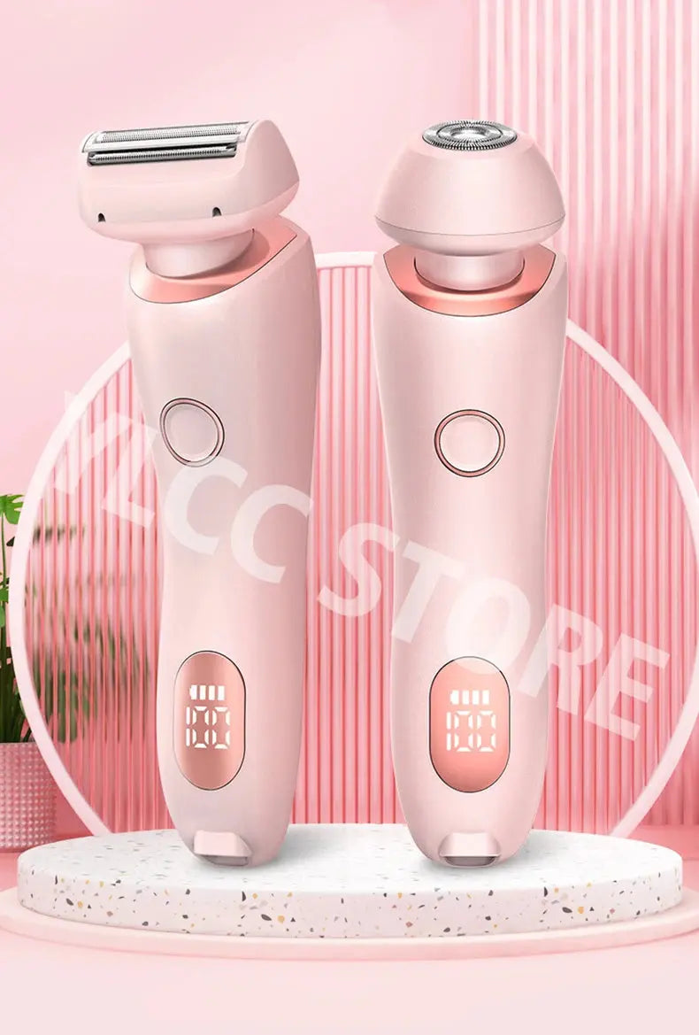 Electric Razors for Women 2 In 1 Bikini Trimmer Face Shavers Hair Removal for Underarms Legs Ladies Body Trimmer IPX7 Waterproof Now and Later