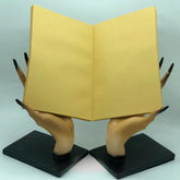 Halloween Bookends Decor Gothic Home Decor Bookends Shelves Unique Scary Monster Hand Book Ends Spooky Halloween Room Decor Now and Later