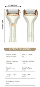 Electric foot trimmer is used to remove dead skin repair feet and remove calluses on the feet 2 grinding heads Now and Later
