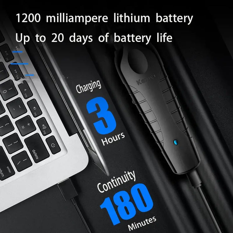 Kemei 2299 Barber Cordless Hair Trimmer 0mm Zero Gapped Carving Clipper Detailer Professional Electric Finish Cutting Machine Now and Later