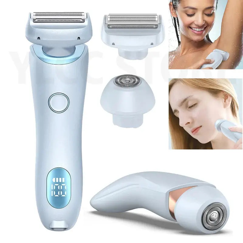 Electric Razors for Women 2 In 1 Bikini Trimmer Face Shavers Hair Removal for Underarms Legs Ladies Body Trimmer IPX7 Waterproof Now and Later