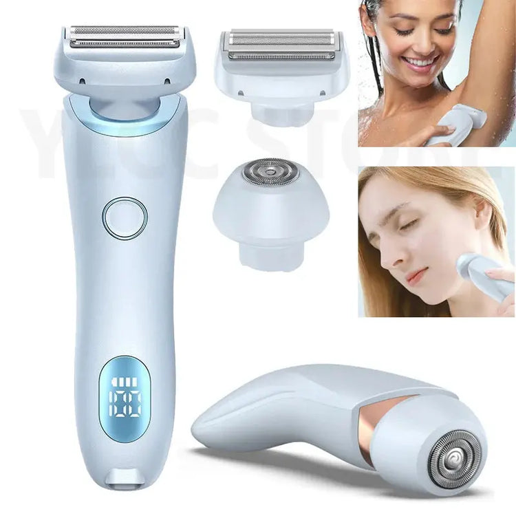 Electric Razors for Women 2 In 1 Bikini Trimmer Face Shavers Hair Removal for Underarms Legs Ladies Body Trimmer IPX7 Waterproof Now and Later
