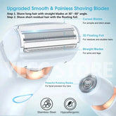 Electric Razors for Women 2 In 1 Bikini Trimmer Face Shavers Hair Removal for Underarms Legs Ladies Body Trimmer IPX7 Waterproof Now and Later