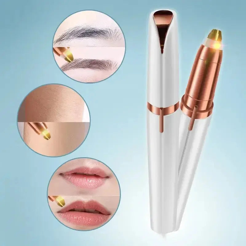 Electric Eyebrow Trimmer Security Hair Removal Eye Brow Epilator USB Charger Mini Shaper Shaver Hair Removal Painless Beauty Now and Later