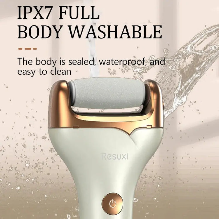 Electric foot trimmer is used to remove dead skin repair feet and remove calluses on the feet 2 grinding heads Now and Later