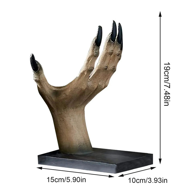 Halloween Bookends Decor Gothic Home Decor Bookends Shelves Unique Scary Monster Hand Book Ends Spooky Halloween Room Decor Now and Later