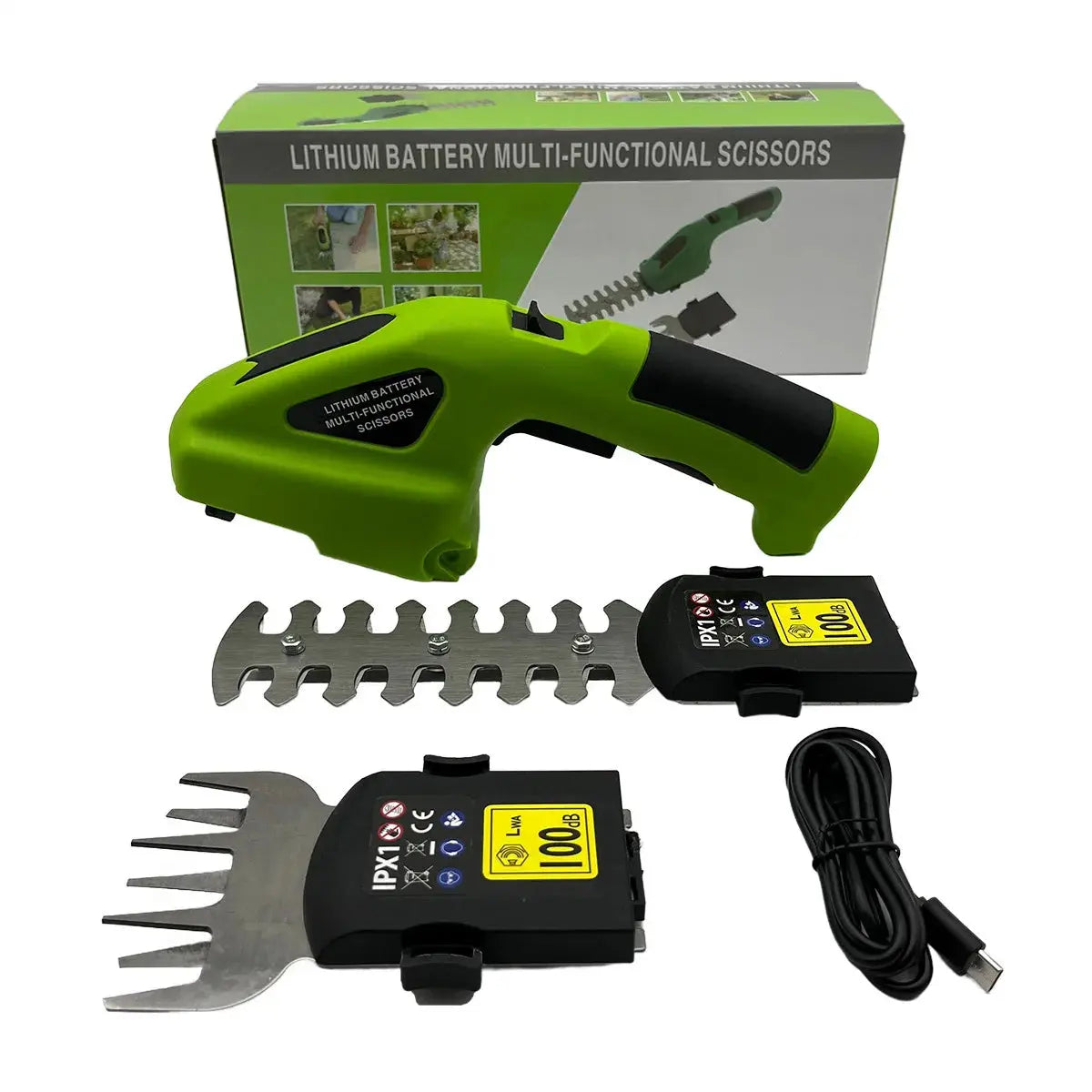 2 In 1 Cordless Electric Hedge Trimmer Rechargeable Handheld Household Lawn Shrub Weeding Pruning Mower Garden Tools Now and Later