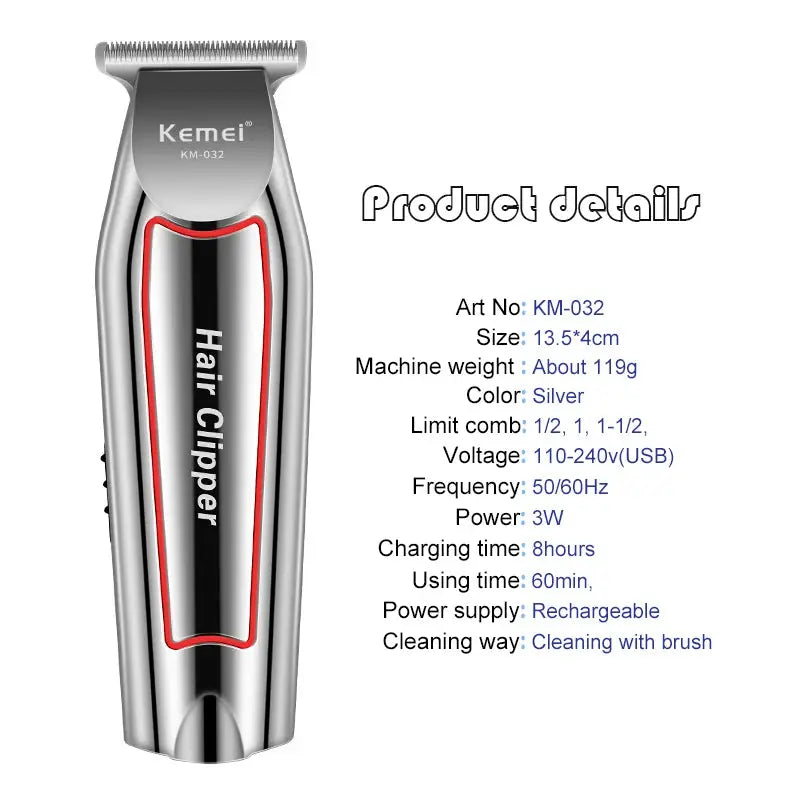 Kemei Hair Trimmer Electric Beard Trimmer For Men Hair Clipper Hair Cutter Machine Haircut Grooming Kit Now and Later