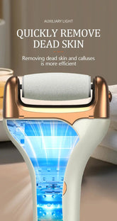 Electric foot trimmer is used to remove dead skin repair feet and remove calluses on the feet 2 grinding heads Now and Later