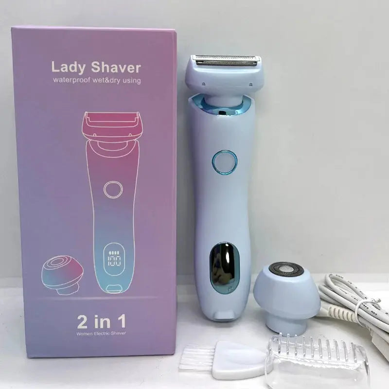 Electric Razors for Women 2 In 1 Bikini Trimmer Face Shavers Hair Removal for Underarms Legs Ladies Body Trimmer IPX7 Waterproof Now and Later