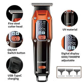 Kemei Hair Trimmer Hair Clipper Professional Barber Trimmer Electric Shaver Hair Cutting Machine Rechargeable Trimmer Men KM-658 Now and Later