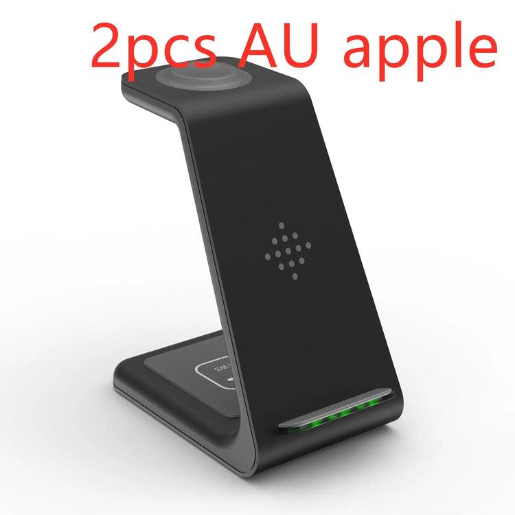 3 In 1 Fast Charging Station Wireless Charger Stand Wireless Quick Charge Dock For Phone Holder Now and Later